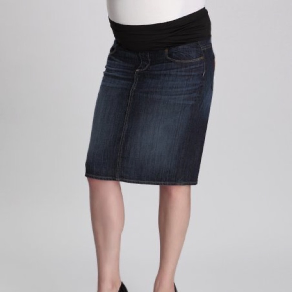 Paige‎ Maternity Rebel Without A Cause Larchmont Denim Skirt